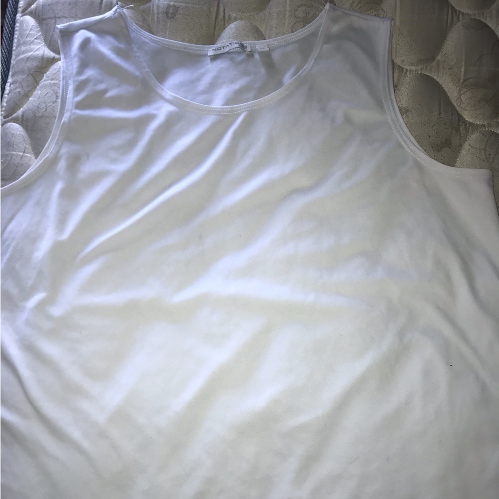 White Notations Tank Top